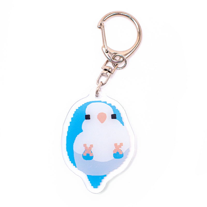 pixel art parrot Keychain