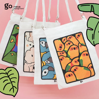 Parrot Squeeze Canvas Tote Bag
