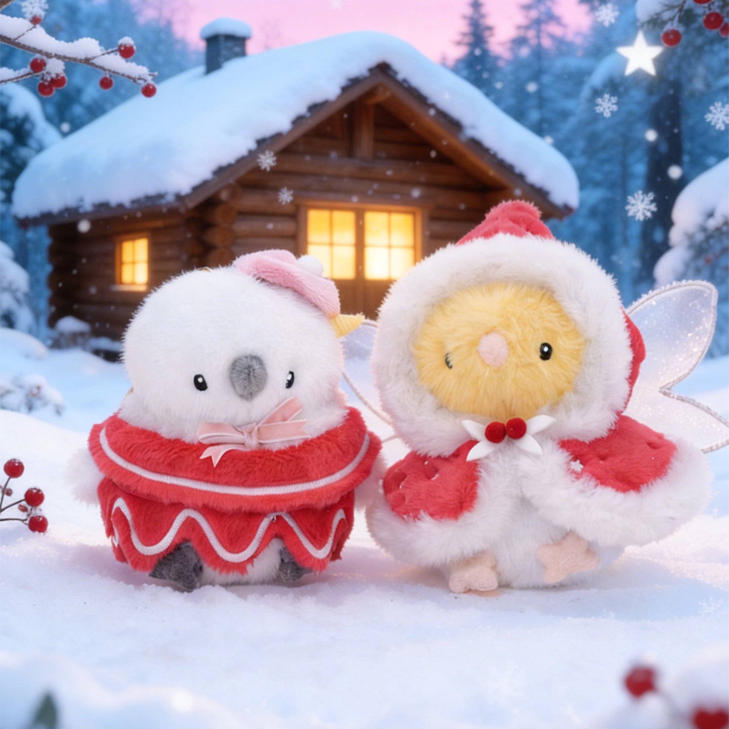 Chun-Li & Friends Collection: Cute Winter Plush Keychains