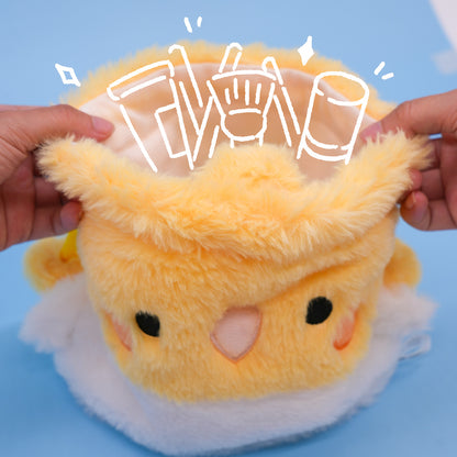 Cockatiel Plush Drawstring Bag
