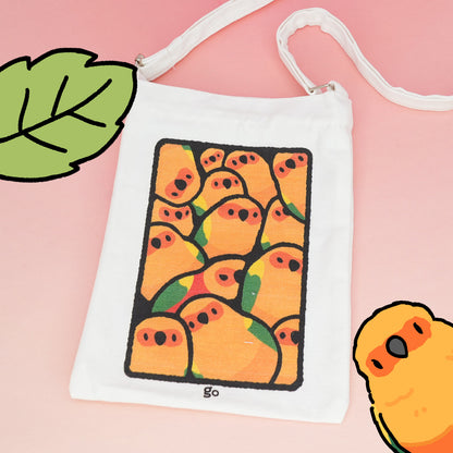 Parrot Squeeze Canvas Tote Bag