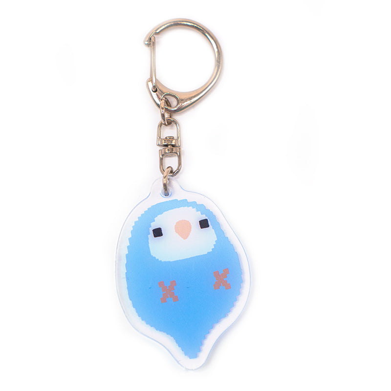 pixel art parrot Keychain
