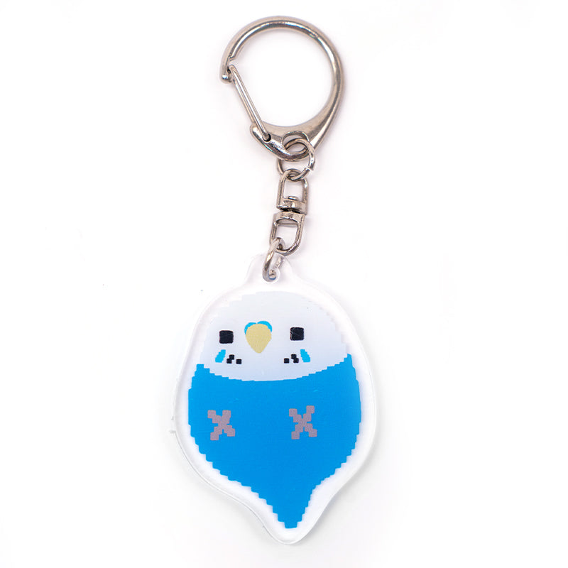 pixel art parrot Keychain