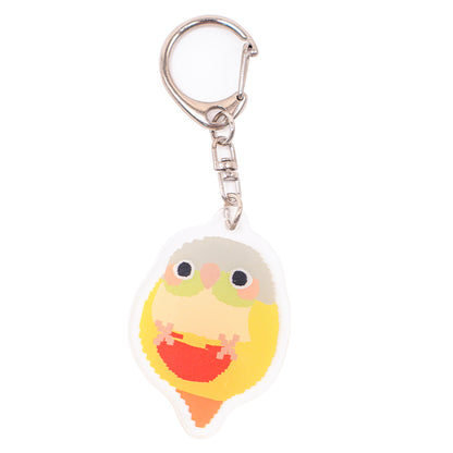 pixel art parrot Keychain