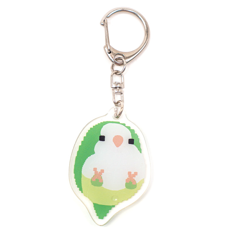 pixel art parrot Keychain