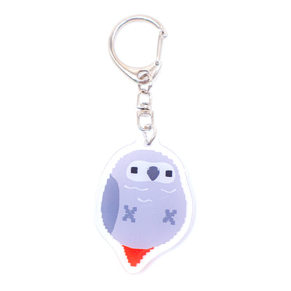 pixel art parrot Keychain