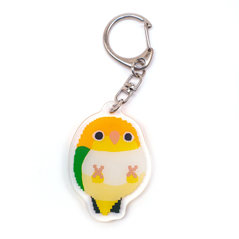pixel art parrot Keychain